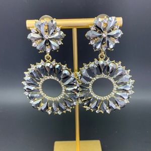 Glam Grey Statement Earrings
